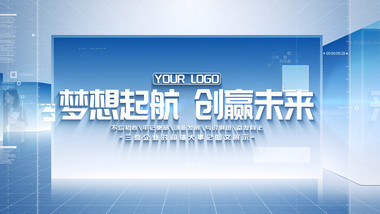 立体动态企业图文展示AE模板