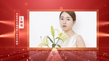 红色<strong>党政</strong>人物采访框背景视频