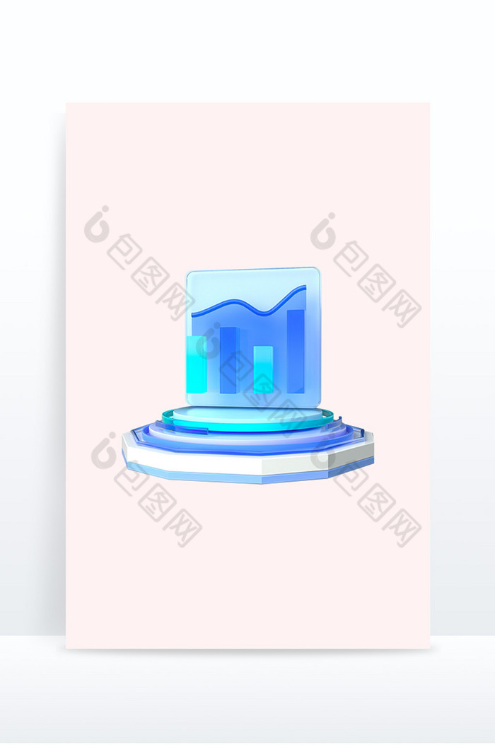 3d立体微软办公玻璃质感数据图片图片