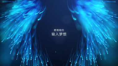 湖<strong>绿色</strong>粒子线条标题开场AE模板