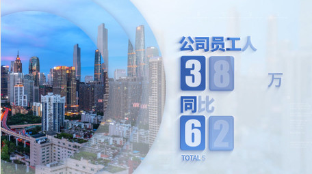 简洁大气<strong>科技图文</strong>数据展示