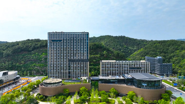 杭州地标淳安融媒体中心4K航拍