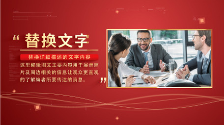 简约线条风<strong>党政</strong>项目汇报AE模板