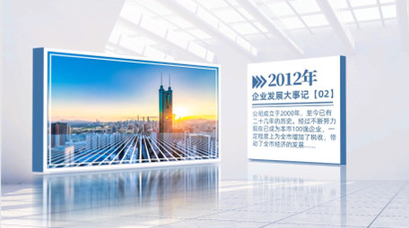 三维空间立体感图文宣传片开场