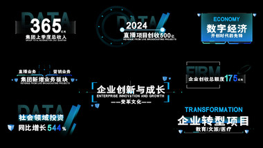科技动效项目包装字幕