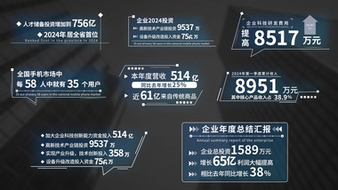 科技动效项目包装字幕AE模板
