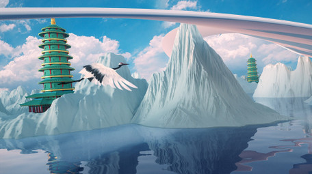 古典水墨古风卷轴片头AE模板