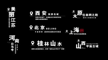城市旅游字幕条模板