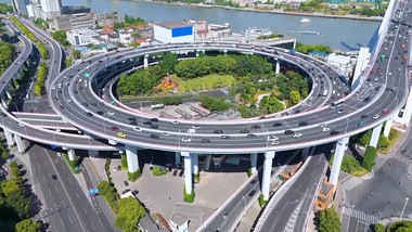 <strong>上海</strong>南浦大桥空镜航拍