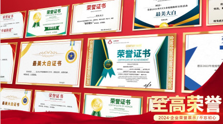 企业荣誉证书展示照片墙AE模板