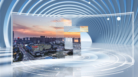 立体空间效果企业<strong>图文</strong>展示开场