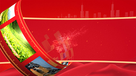 红色照片大气篇章质感片头