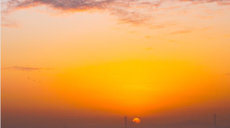 地平线日出朝霞自然风光4K延时