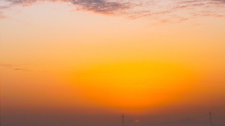 地平线日出朝霞自然风光4K延时