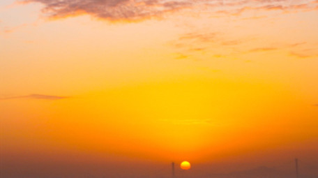 地平线日出朝霞自然风光4K延时