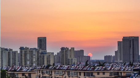 城市日出太阳升起4K延时