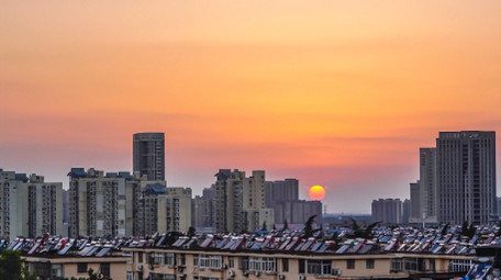 城市日出太阳升起4K延时