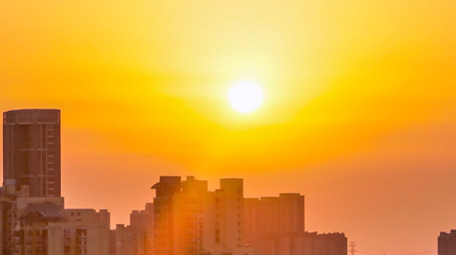 城市日出太阳升起4K延时