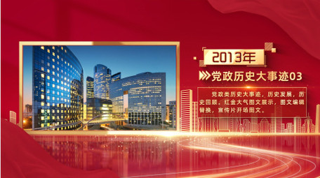 <strong>党政</strong>大事件历史回顾<strong>图文</strong>AE模板