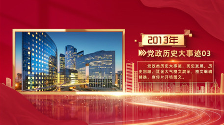 <strong>党政</strong>大事件历史回顾<strong>图文</strong>AE模板