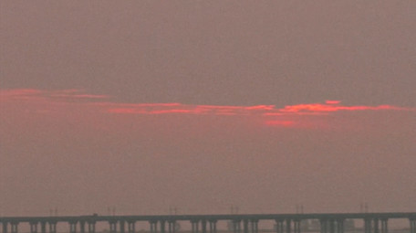 湖面日出太阳升起4K延时摄影