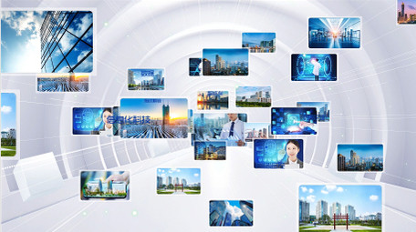 立体空间<strong>科技图文</strong>汇聚宣传片开场