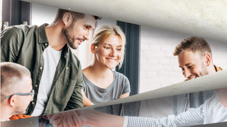 红色商务<strong>党政</strong>照片汇聚模板