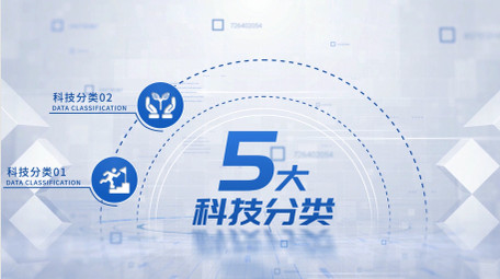 简约科技企业数据分类AE模板