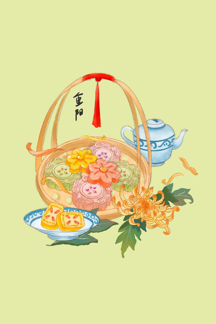 重阳节糕点菊花