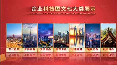 简约立体质感党政分屏AE模板