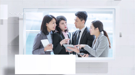 简洁光影错落商务图文AE模板