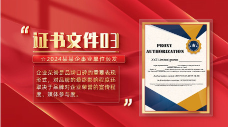 红绸党政证书文件展示AE模板