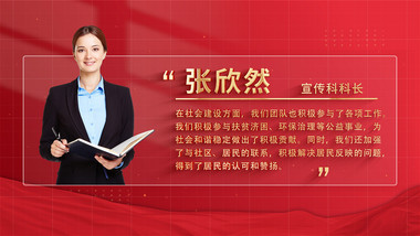 党政人物介绍图文展示AE模板