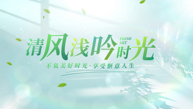 空间<strong>光影唯美</strong>清新文字标题