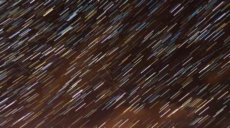 星空星轨特写星轨移动延时