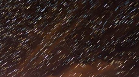 星空星轨特写星轨移动延时