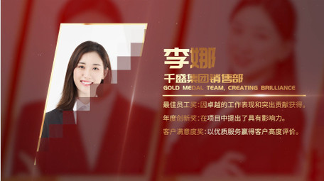 大气红金党政人物介绍pr模板