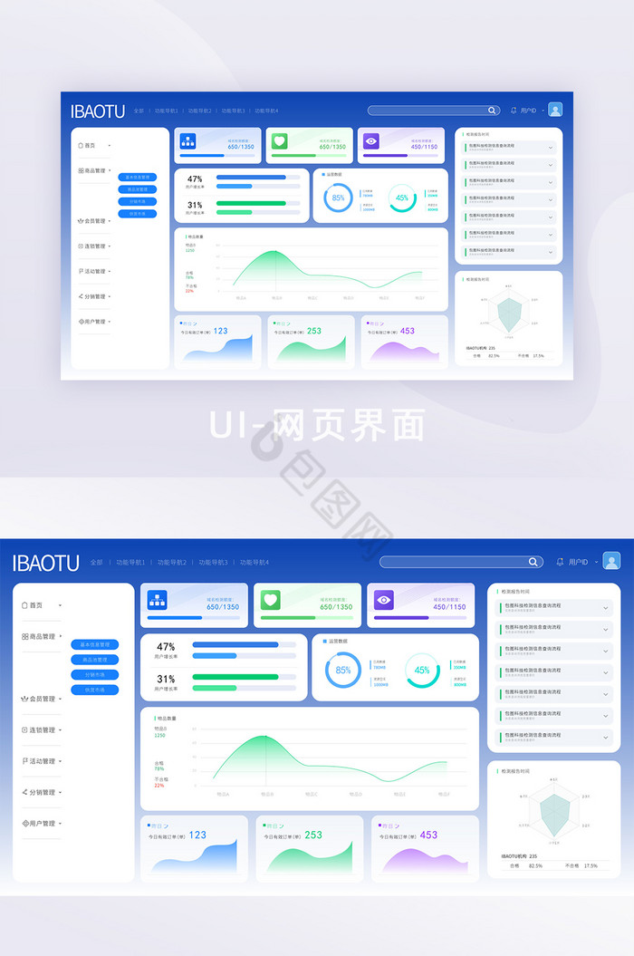 B端后台大数据用户ui网页界面