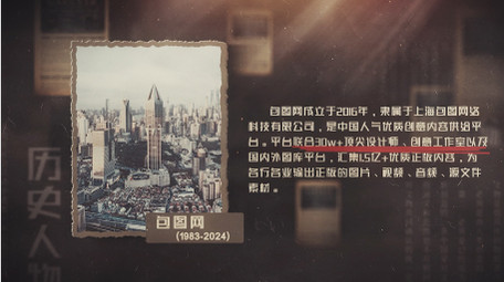 历史光影老照片展示AE模板