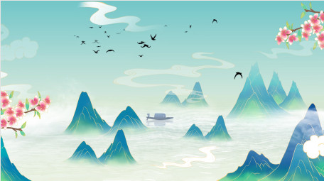 4K水墨晕染效果背景视频