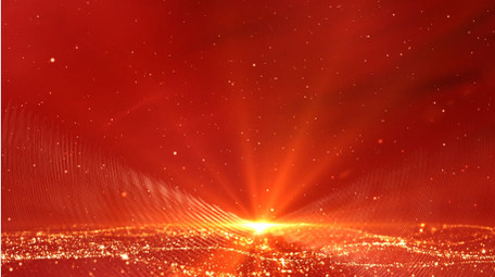 党政粒子红绸效果背景视频