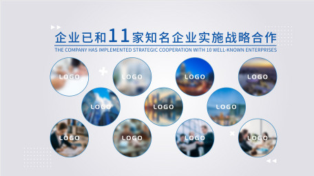 平面商务风企业介绍pr模板