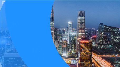 蓝色时尚数据展示<strong>图文</strong>pr模板