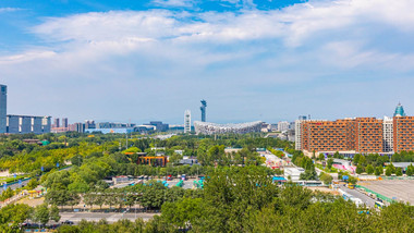 北京地标建筑鸟巢延时实拍