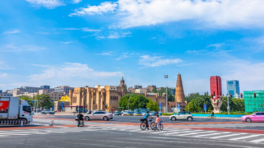 北京地标建筑中华民族园延时实拍