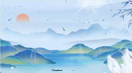 水墨晕染效果背景视频模板