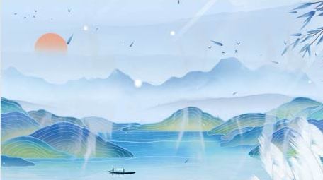 水墨晕染效果背景视频模板