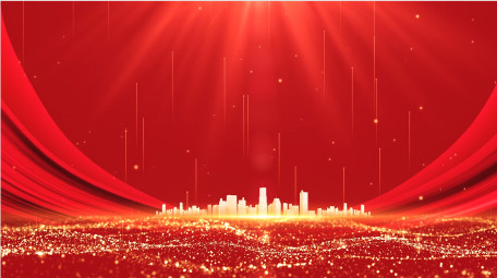 党政粒子红绸会议背景AE模板