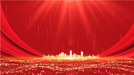 党政粒子红绸会议背景AE模板