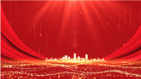 党政粒子红绸会议背景AE模板